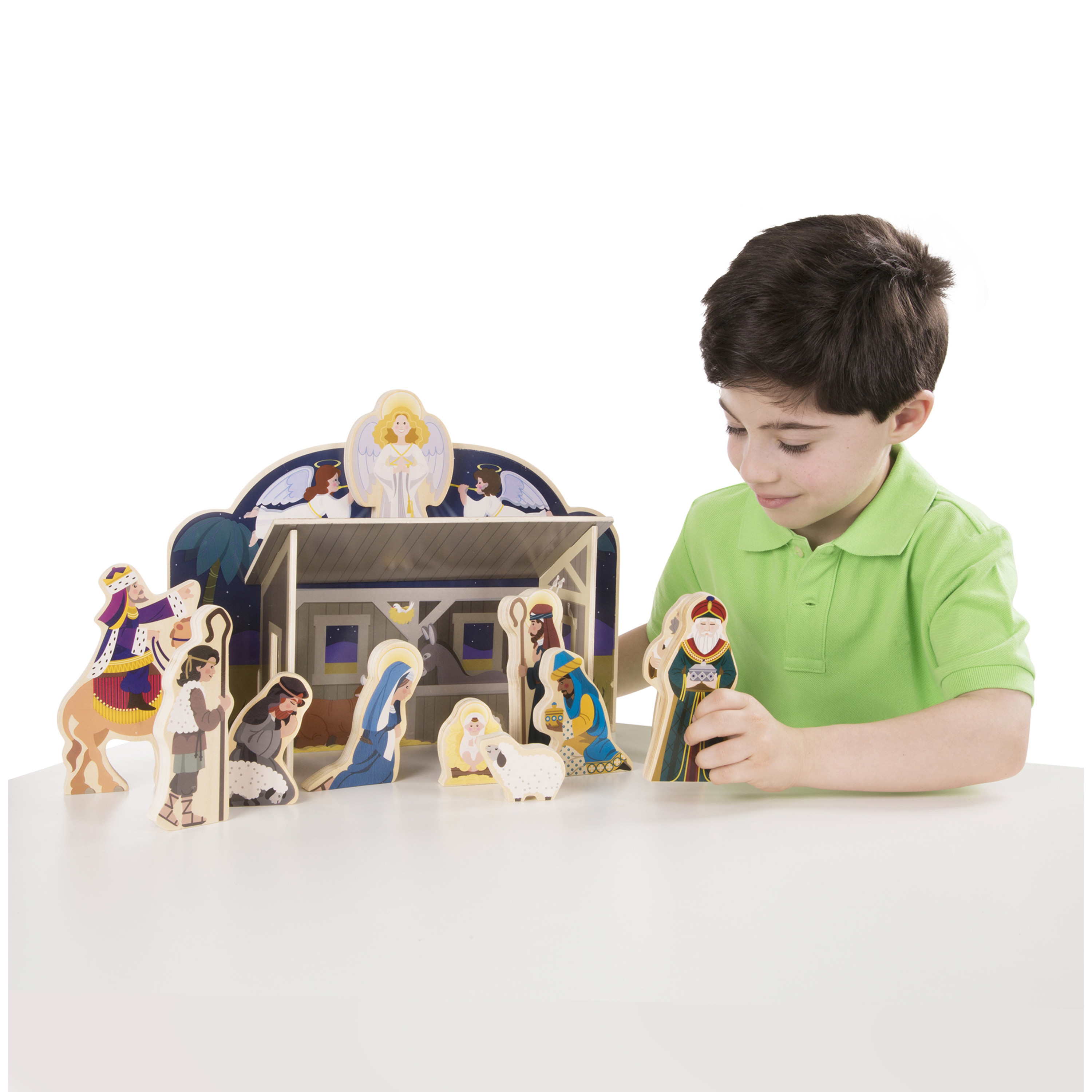 Melissa & Doug Wooden Nativity Set with Stable & 11 Figures photo 8