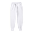 thumbnail image 4 of Men's Spring and Fall Sports Fitness Solid Color Trousers, Loose Running Casual Large Size Flag Print Sweatpants Cotton for Athletic Wear,White,M, 4 of 5