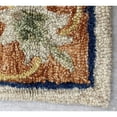 thumbnail image 6 of LR Home Jacobean Cream / Blue 7 ft. x 9 ft. Traditional Floral Wool Area Rug, 6 of 7