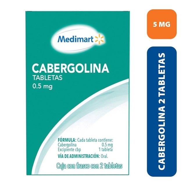 Cabergolina Medimart 2 tabletas 0.5 mg