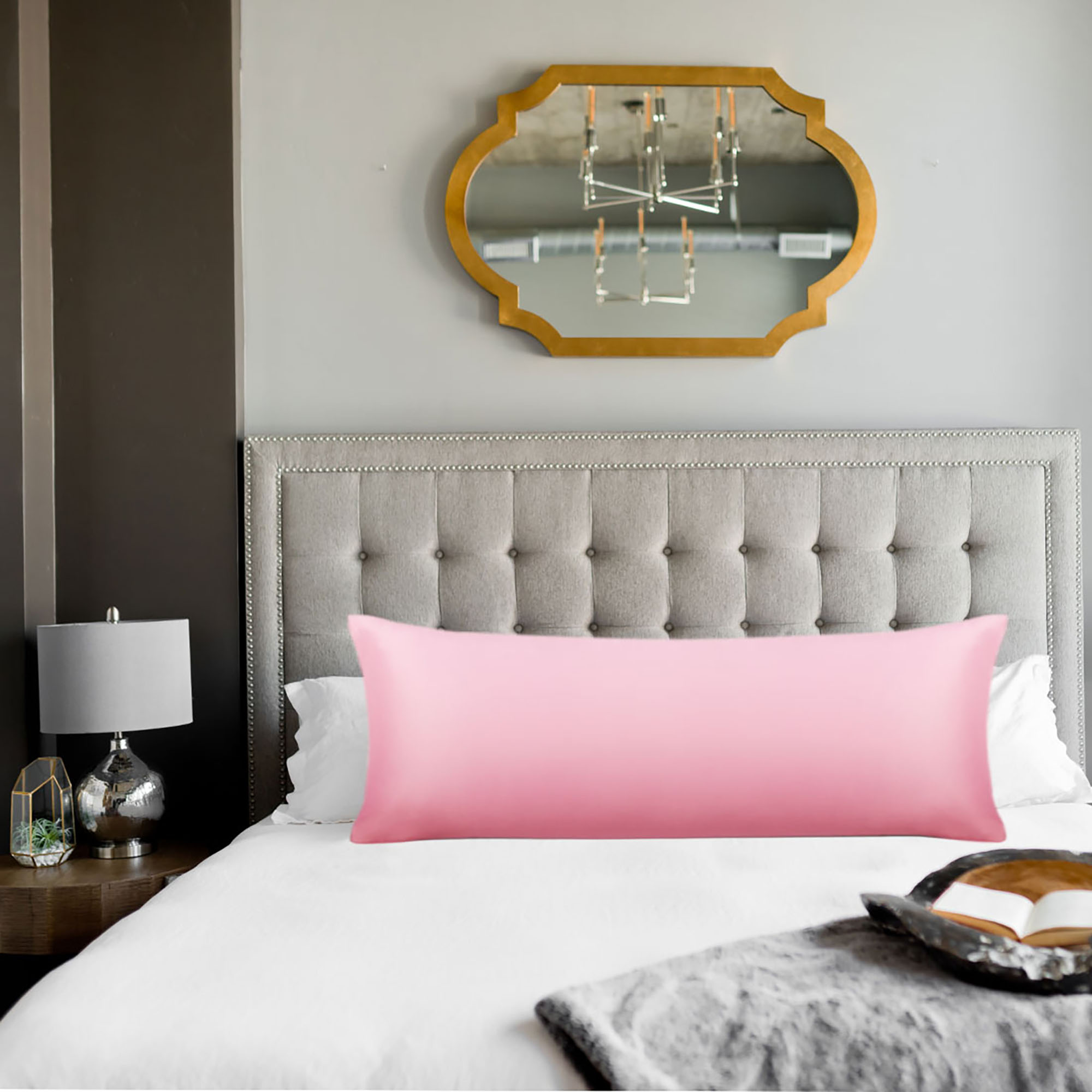 Satin Body Pillow Case 20x54inch, Luxury, Cooling, Antiwrinkle Silky