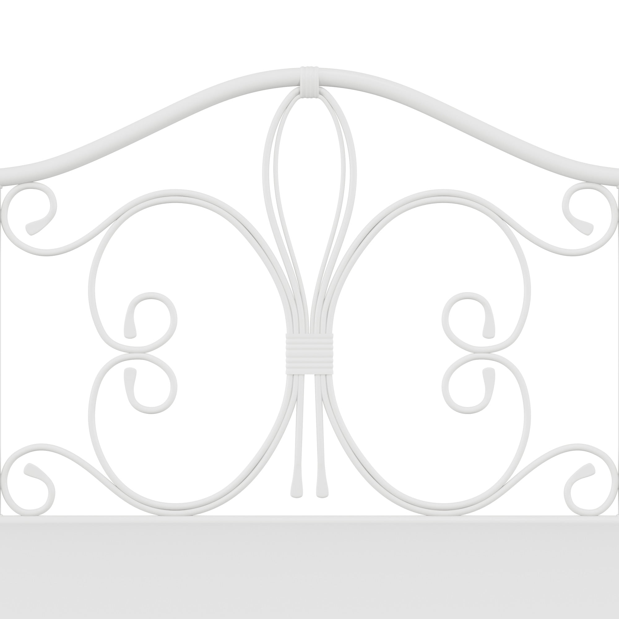 Hillsdale Furniture Ruby Textured White Metal Scroll Twin Bed