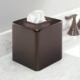 thumbnail image 2 of mDesign Metal Square Modern Tissue Box Cover Holder for Bathroom - Bronze, 2 of 5