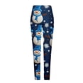 thumbnail image 4 of Homenesgenics Up to 50% off Women's Christmas Print Casual Butt-Lifting Yoga Pants Leggings Stretch Long Pants Tights Blue XL, 4 of 5