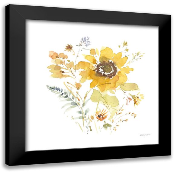 Audit, Lisa 12x12 Black Modern Framed Museum Art Print Titled - Sunflowers Forever 09