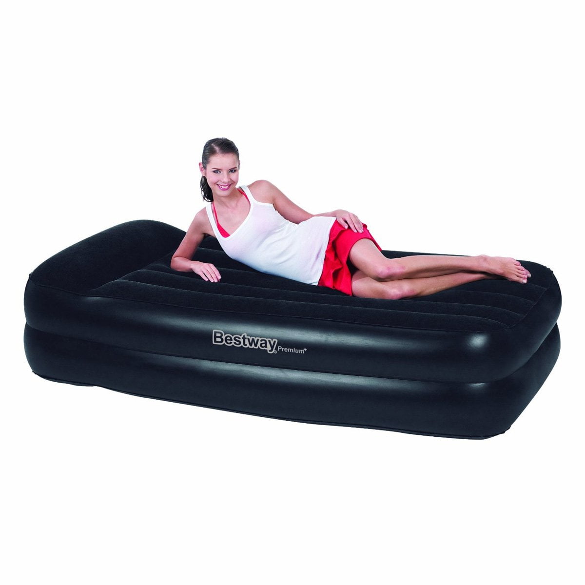 Bestway Premium Raised Air Bed With Built In Ac Pump Twin Com