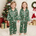 thumbnail image 5 of Gubotare Christmas Pajamas Little Boys Cute Girls' 1otton Long Sleeve Top and Pants, 2 Piece Pajama Set Size 7-8 (Green,7-8 Years), 5 of 6
