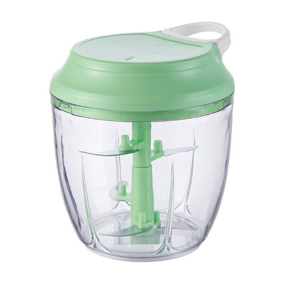 SLYNSHome Manual Food Chopper Vegetable Processor,Hand Pull String Garlic Mincer Onion Cutter for Veggies, Ginger, Fruits, Nuts, Herbs Kitchen Gadget (5.9 inch)