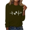 thumbnail image 2 of Ayfxijin Pullover Sweaters for Women,Women's Printed O-Neck Pullover Long Sleeved Casual Women's, 2 of 4
