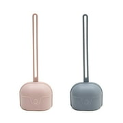 Silicone Pacifier Holder Cases, BPA-Free Newborn Bear Pacifier Case, Baby Pacifiers Silicone Pouch for Travel, Pacifier Accessories for Boys & Girls