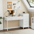 thumbnail image 7 of Condemo Vanity Desk with Reversible Drawer, 55 inch Makeup Vanity Table with 7 Drawers, Make Up Vanities for Women, Girls, All White (Without Mirror), 7 of 7