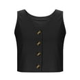 thumbnail image 6 of DDAPJ pyju Womens Sleeveless Button Down Shirts Solid Casual Loose V Neck Crop Tank Top Summer Casual Beach Tanks Black L, 6 of 9