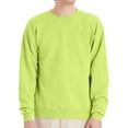thumbnail image 3 of Hanes EcoSmart Men's Hi-Vis Green Safety Sweatshirt, Crewneck Work Fleece, Warm Durable, 3 Pack, 4XL, 3 of 5