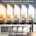 thumbnail image 3 of LED Floor Lamp, 18W/2000LM Bright Floor Lamps for Living Room, Dimmable Eye Caring Reading Light with Double Head, Adjustable Gooseneck Mod, 3 of 8