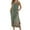 Army Green B, variant on Zpanxa Sundresses for Women, Summer Dresses for Women 2024 Fashion Casual Solid Floral Printed Sleeveless Pocket Split Round-Neck Knee-High Dress Long Dress Blue A L