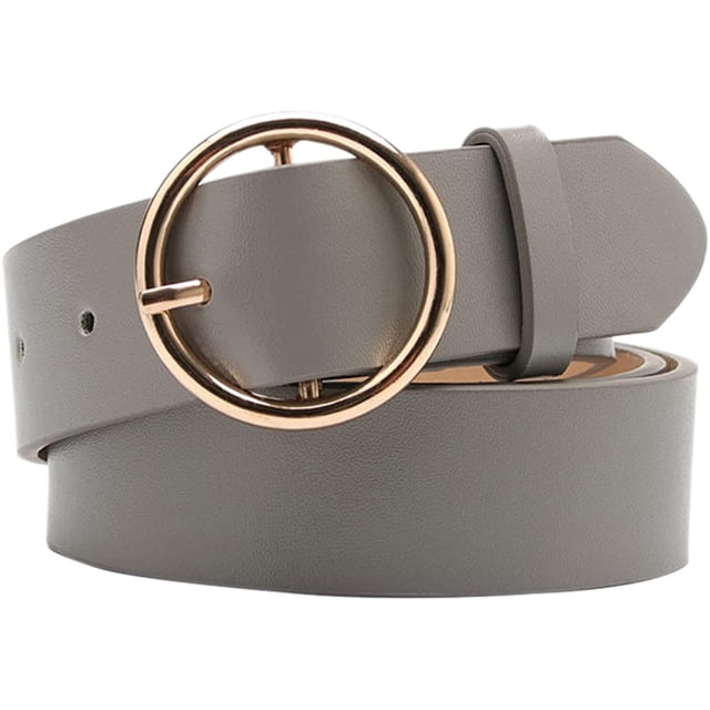 LinYooLi Ceinture Ronde en Faux Cuir pour Femmes, Robe Chic en Jean, Ceintures pour Dames