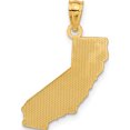 thumbnail image 4 of 14K Yellow Gold California State Map Pendant (25.5 X 16) Made In United States c4032, 4 of 6