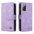thumbnail image 2 of Mantto Samsung Galaxy Note 20 Cover, Wallet Card Slot Crossbody/Shoulder Strap + Wristlet Strap Magnetic Flip Premium PU Leather Zipper Pocket With Kickstand For Samsung Galaxy Note 20,
Purple, 2 of 18