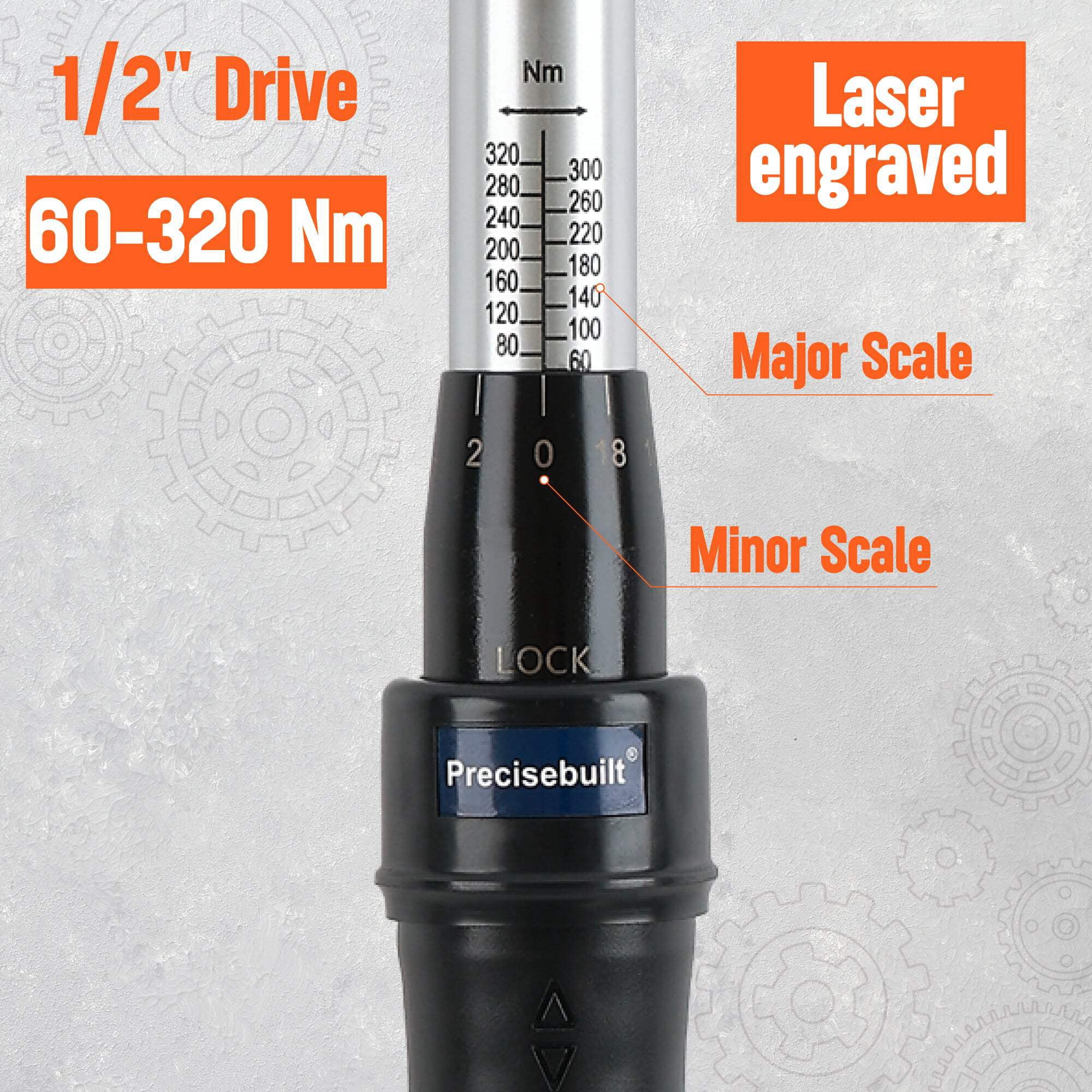 Precisebuilt 1/2" Drive 320 Nm Click Tech Torque Wrench