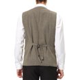 thumbnail image 3 of Lars Amadeus Men's Dress Vest Double Breasted Slim Fit Prom Sleeveless Waistcoat, 3 of 6