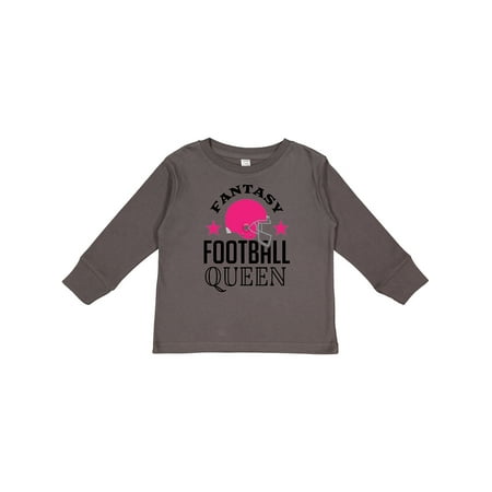 

Inktastic Fantasy Football Queen Sports Gift Girls Long Sleeve Toddler T-Shirt