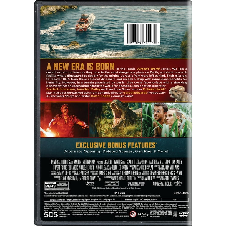 Jurassic World Rebirth (DVD) Action, Universal - Walmart.com