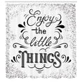 thumbnail image 3 of Ambesonne Saying Shower Curtain, Hand Lettering Paisley, 69"Wx75"L, Black and White, 3 of 3
