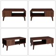 thumbnail image 5 of VASAGLE Table Basse Rétro, Table à Cocktail, Table d'Appoint Moderne du Milieu du Siècle avec Étagère de Rangement pour Salon, Réception, Montage Facile, Couleur Noyer ULCT09BY, 5 of 5