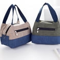 thumbnail image 3 of Qarigey Fiambrera para mujer, bolsos de lona, moda al aire libre con cremallera, cosméticos, banco de energía, bolsa de gran capacidad Bolsas de mensajero y de hombro Gris oscuro, 3 of 6