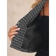 thumbnail image 5 of Chaqueta de solapa con muesca para mujer INSPIRE CHIC, blazer casual de manga larga, talla XL, color negro, 5 of 6