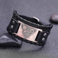 thumbnail image 3 of Pulsera de moda con diseño de tótem y zorro triangular de Odin para hombre, marrón, marrón, 3 of 5