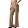 thumbnail image 3 of Oksale Business Casual Pants for Women Office Wear Loose Straight Leg Dress Pants with Pockets Cozy Stretch High Waisted Plus Size Trousers, 3 of 7