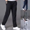 thumbnail image 3 of Mens Jogging Sweatpants Sportswear Knit Tracksuit Oversize Wide Leg Solid Pants, 3 of 6