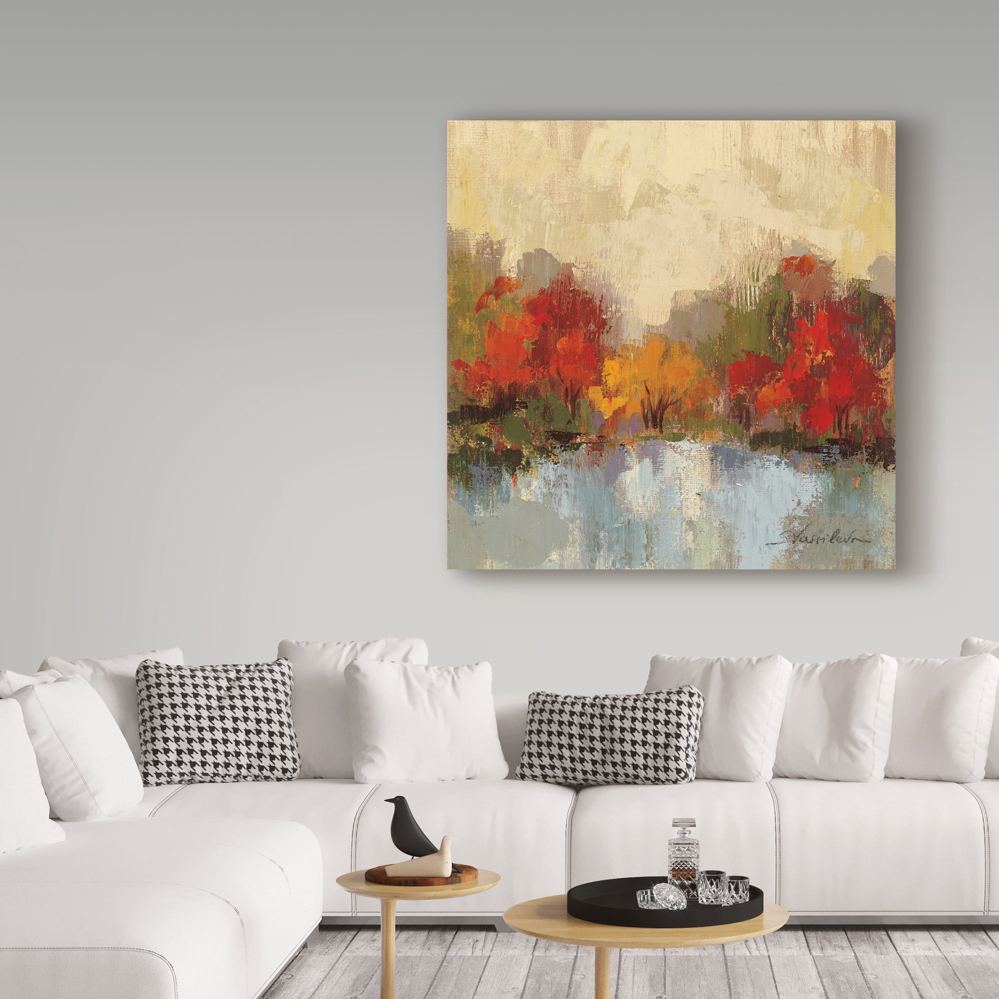 Trademark Fine Art 'Fall Riverside I' Canvas Art by Silvia Vassileva