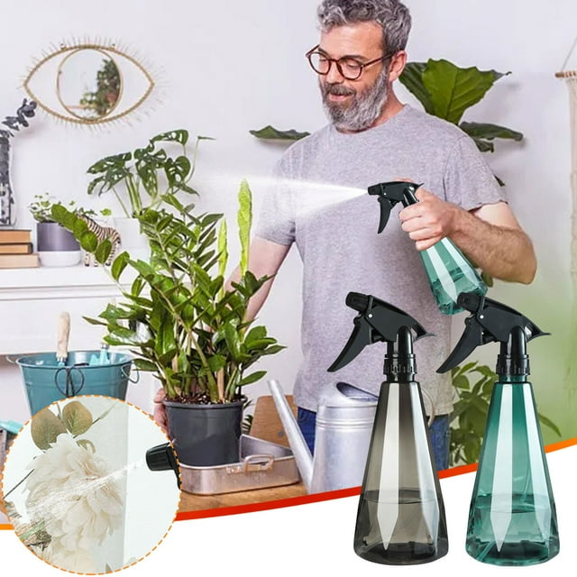 Regadera de 500 Ml con Boquilla Ajustable, Pulverizador Fino para Jardinería, Plantas, Limpieza, Hidratación Capilar y Control de Olores. Bomba Manual, Portátil y Reutilizable.