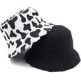 thumbnail image 4 of Sombreros de invierno para mujer, sombrero de cubo de piel sintética, sombrero de cubo con estampado de leopardo, sombrero cálido Vintage Adepaton MZQ-0963, 4 of 7
