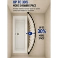 thumbnail image 4 of Shower Suite by Utopia Alley - Rustproof Aluminum Curved Shower Curtain Rod Combo Set with Liner & 12 Hooks, Adjustable 45-72 Inch Wall Mount Rod, Matt Black Finish, 4 of 9