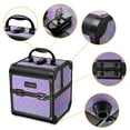 thumbnail image 6 of Byootique 4in1 Rolling Makeup Train Case w/ Cube Case Cosmetic Organizer Purple, 6 of 9