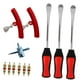 thumbnail image 5 of Kit de herramientas portátil para reparación de neumáticos de coche y bicicleta con protector de llanta. Profesional, robusto, para bricolaje. 12 piezas, 5 of 9