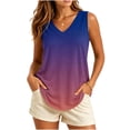 thumbnail image 2 of Long Tank Tops For Women Sevevn Womens Print Tank-Neck Plus Size Basic Casual Flowy Summer Sleeveless T-Shirt Basic Tank Tops For Women, 2 of 8