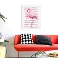 thumbnail image 4 of KLL Flamingo Print Canvas Wall Art, Canvas Painting Prints Canvas Art Wall Decor Home Decoration for Living Room Bedroom Office, 4 of 6