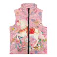 thumbnail image 4 of Uorisanigo Girls Boys Zippered Vest Puffy Sleeveless Jacket with Pockets, Fashion Fall Winter Clothes Stand Up Collar Floral Western White Horse Outwear Fuzzy Tank Top Size 2-12, 4 of 7