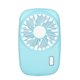 thumbnail image 5 of Mini ventilador de escritorio, recargable por USB, portátil, ventilador de refrigeración de plástico eléctrico con cordón para el cuello, azul Vogacara HA6345-03B, 5 of 6