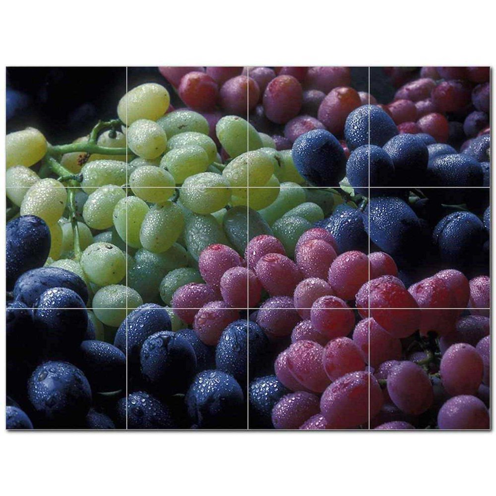 Fruits Vegetables Ceramic Tile Mural Kitchen Backsplash Bathroom Shower