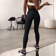 thumbnail image 4 of Pantalones deportivos ajustados de cintura alta de punto para mujer, pantalones casuales de moda de primavera para mujer, 4 of 5