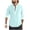 Light Blue, variant on Wyobmus Men's Casual Cotton Linen Shirt Comfy Solid Color Long Sleeve T-Shirt Mock Collar Plain Tee Tops Light Blue