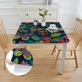 thumbnail image 2 of WYYP Butterfly Colorful Flower and Butterfly Tablecloth for Picnic Dining Kitchen Farmhouse white, 2 of 7