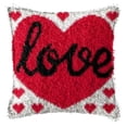 thumbnail image 1 of Funda de almohada GemJelry Love de Latch Hook Kits, 42 x 42 cm, con hilo, 1 of 1