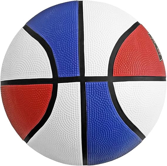 Biggz Official 7 Basketballs - Red/White/Blue, 6 Pack, 2-Ply Internal Pressure-Lock Butyl Bladder, Improved Grip, Enhanced Control, All-Court Performance