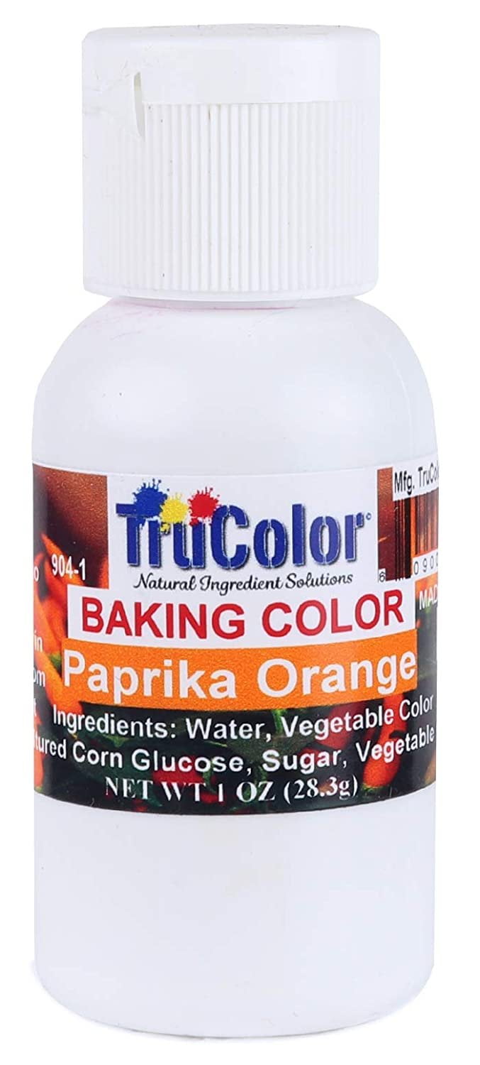 TruColor Natural Liquid Baking Color, 1 Ounce Paprika Orange